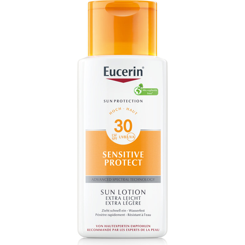 Eucerin Extra lehké mléko na opalování Sensitive Protect SPF 30 (Extra Light Sun Lotion) 150 ml