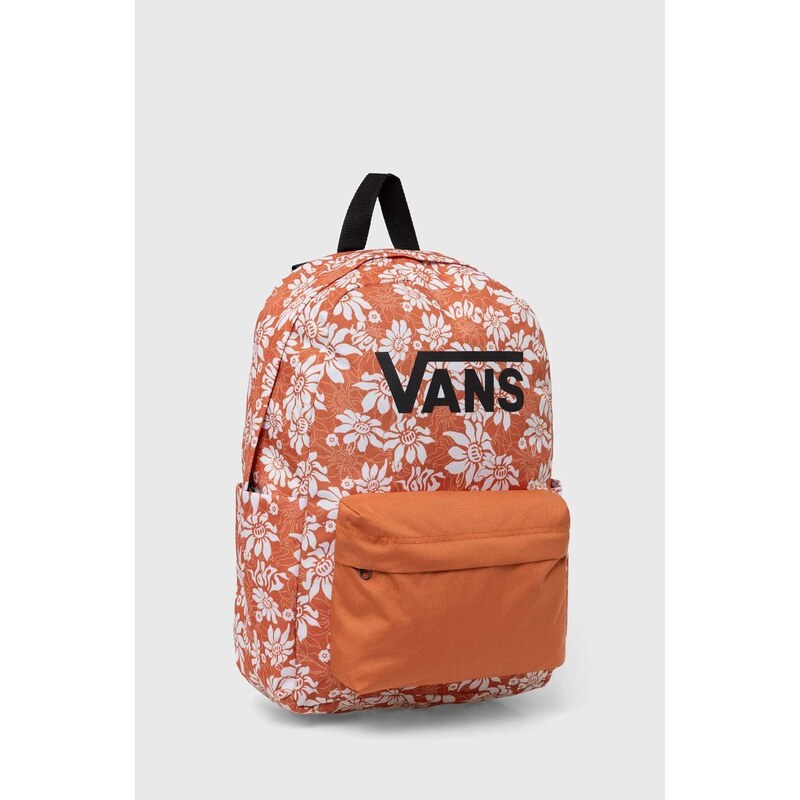 Dětský batoh Vans OLD SKOOL GROM BACKPACK oranžová barva, velký, vzorovaný