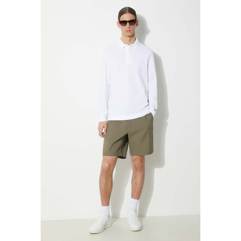 Kraťasy Norse Projects Ezra Relaxed Solotex pánské, zelená barva, N35.0603.8076