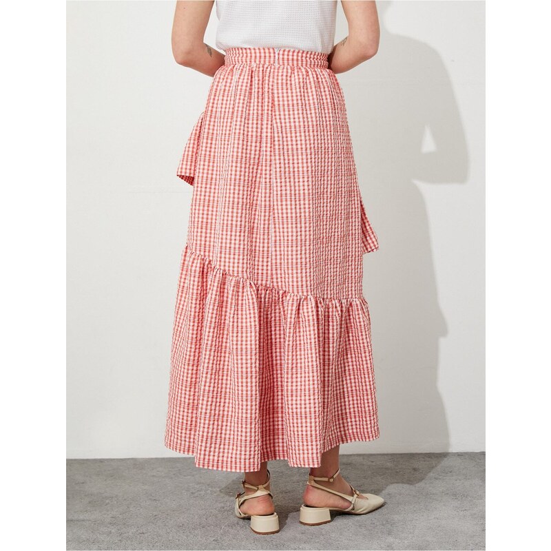 Koton Tuba Ünsal X Cotton - Asymmetric Frilly Maxi Skirt