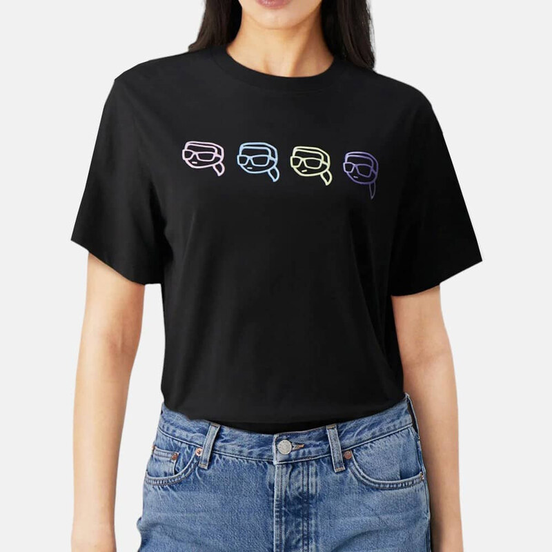 Dámské černé triko Karl Lagerfeld 55752