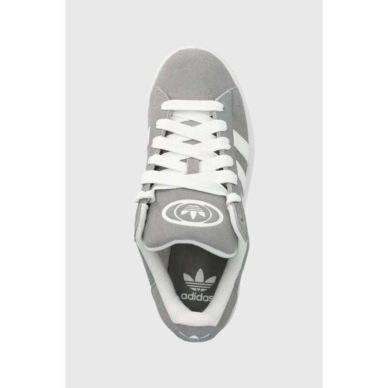 Semišové tenisky adidas Originals Campus 00s šedá barva, HQ6507