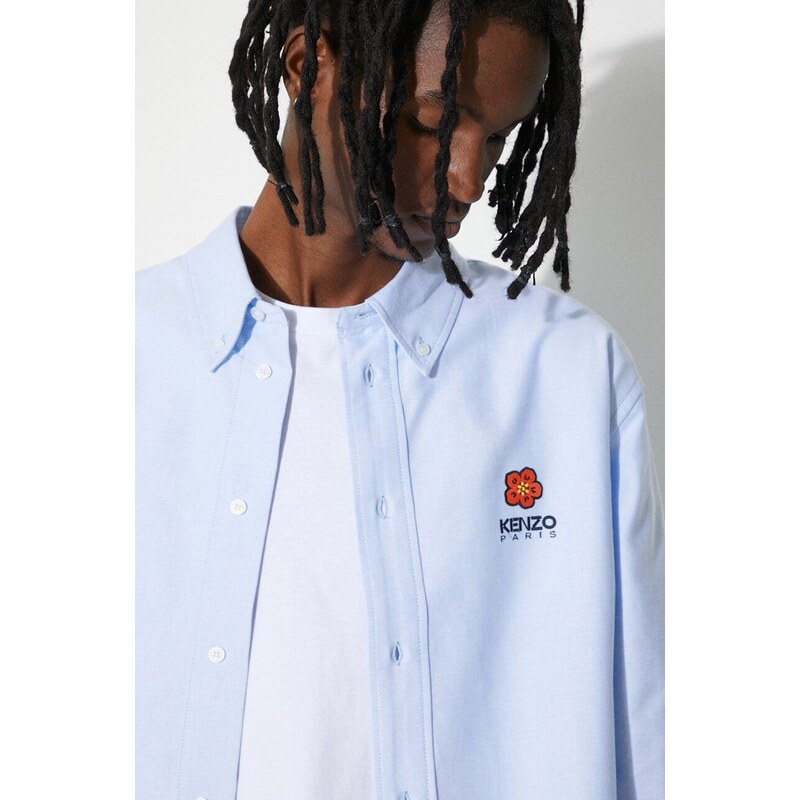 Bavlněná košile Kenzo Boke Flower Crest Casual Shirt regular, s límečkem button-down, FD55CH4109LO.64