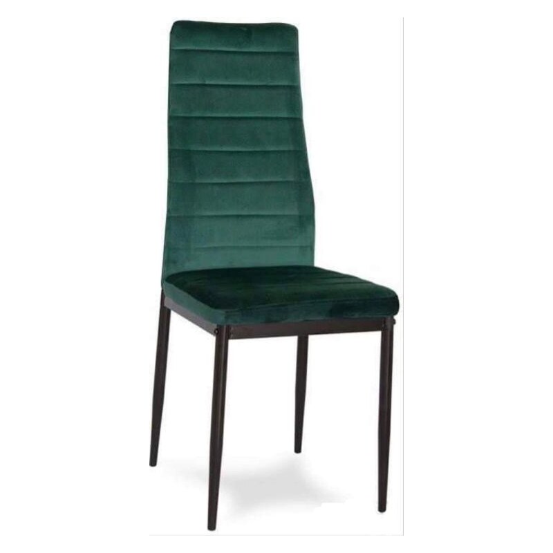 modernHOME Židle s profilovanou opěrkou - GREEN VELVET - 4 kusy