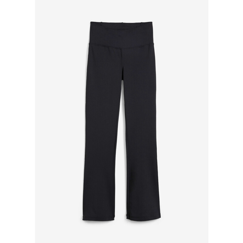 bonprix Stahovací sportovní kalhoty s kapsou, rozšířené Černá