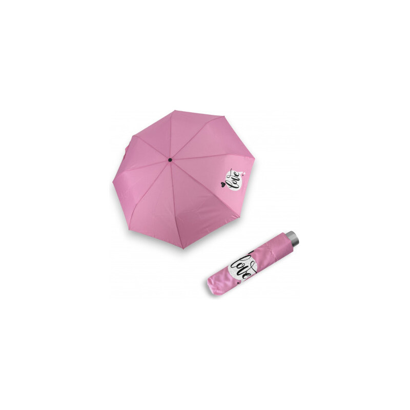 Doppler Mini Light Kids Pink Love - dětský skládací deštník 91418870