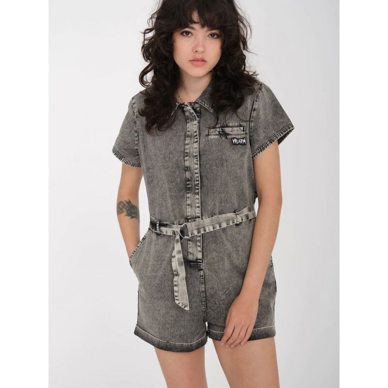 Volcom OVERA VOCOM Asphat Romper WMS - černá -