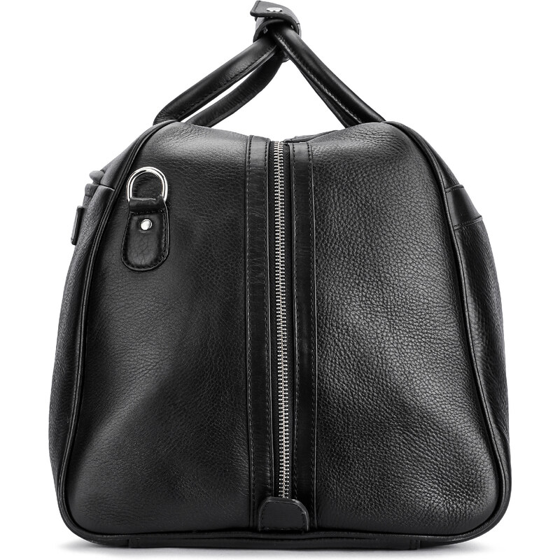 Jaipurleathers cestovní kožená taška Paris, černá 41,5 l