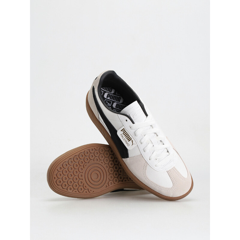 Puma Palermo Leather (white/vapor gray/gum)zelená