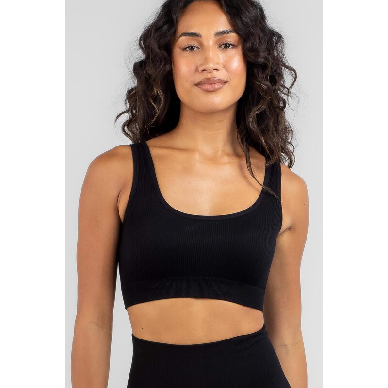 Madmext Black Straps Basic Crop Top Blouse