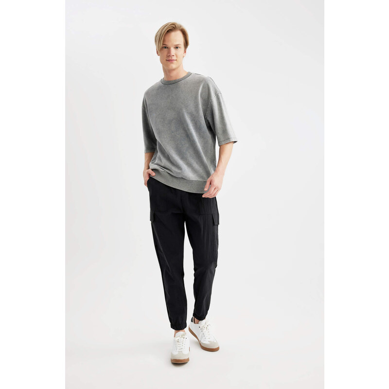 DEFACTO Regular Fit With Cargo Pocket Thin Sweatshirt Fabric Sweatpants