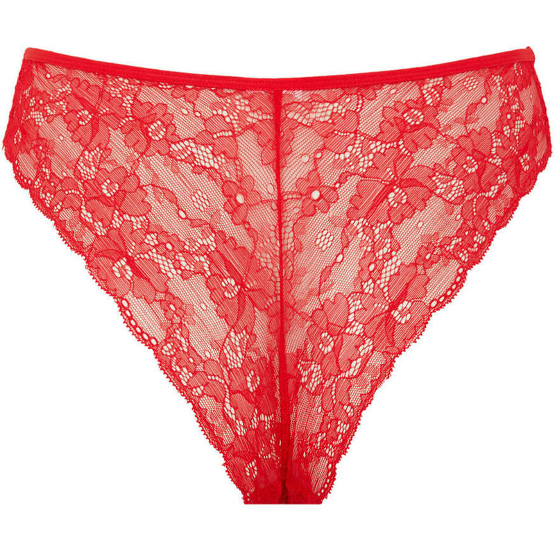 DEFACTO Fall in Love New Year Themed Red Lace Brazilian Slip Panty