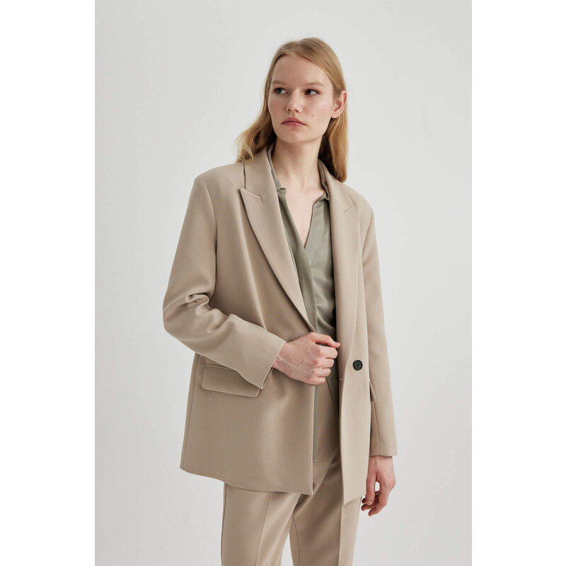 DEFACTO Oversize Fit Blazer Jacket