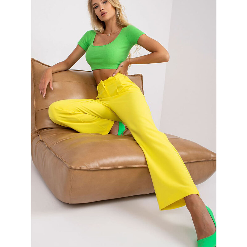 Dámské kalhoty Rue Paris model 168195 Yellow