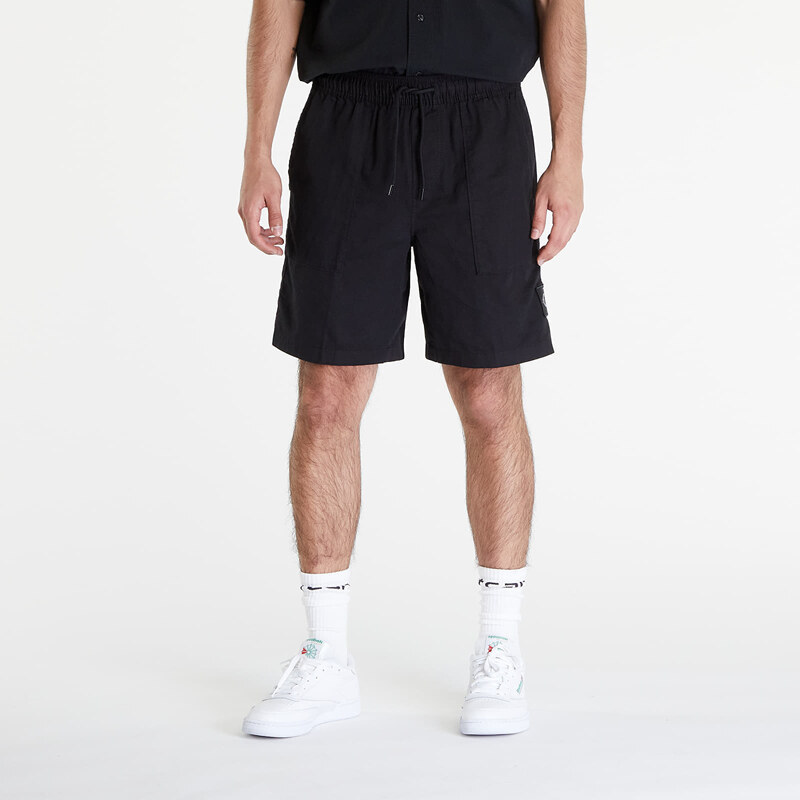 Pánské kraťasy Calvin Klein Jeans Linen Shorts Black