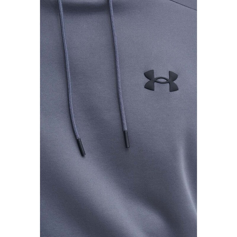 Tepláková mikina Under Armour šedá barva, s kapucí, 1373353