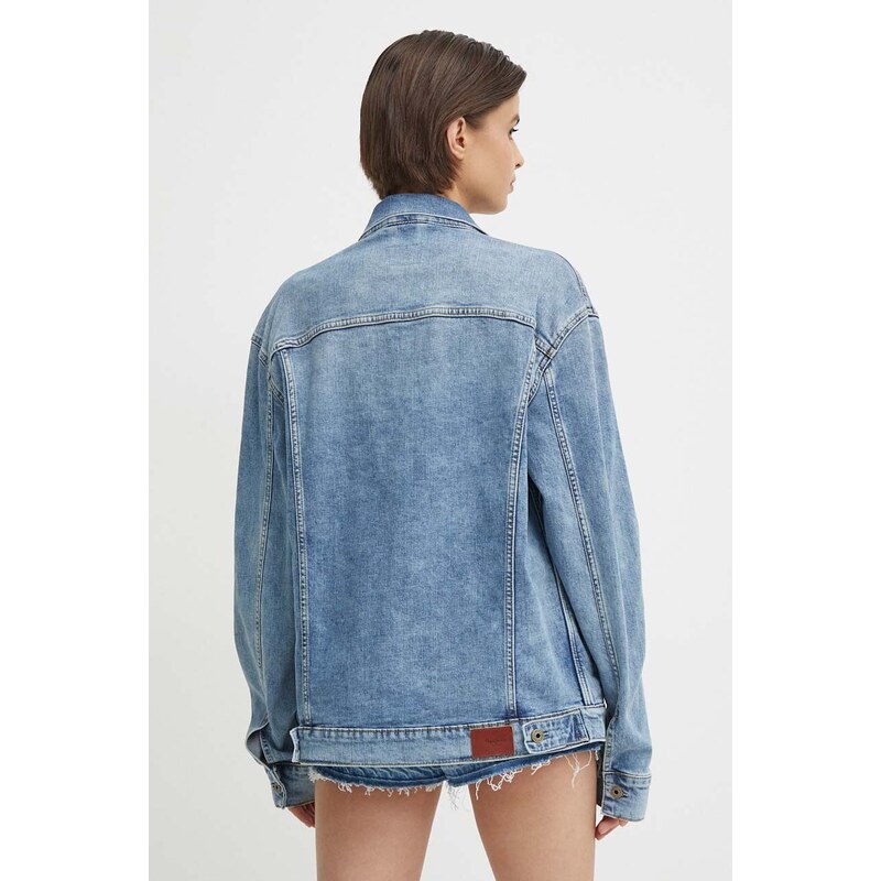 Džínová bunda Pepe Jeans BOYFRIEND JACKET dámská, přechodná, oversize, PL402390RH8