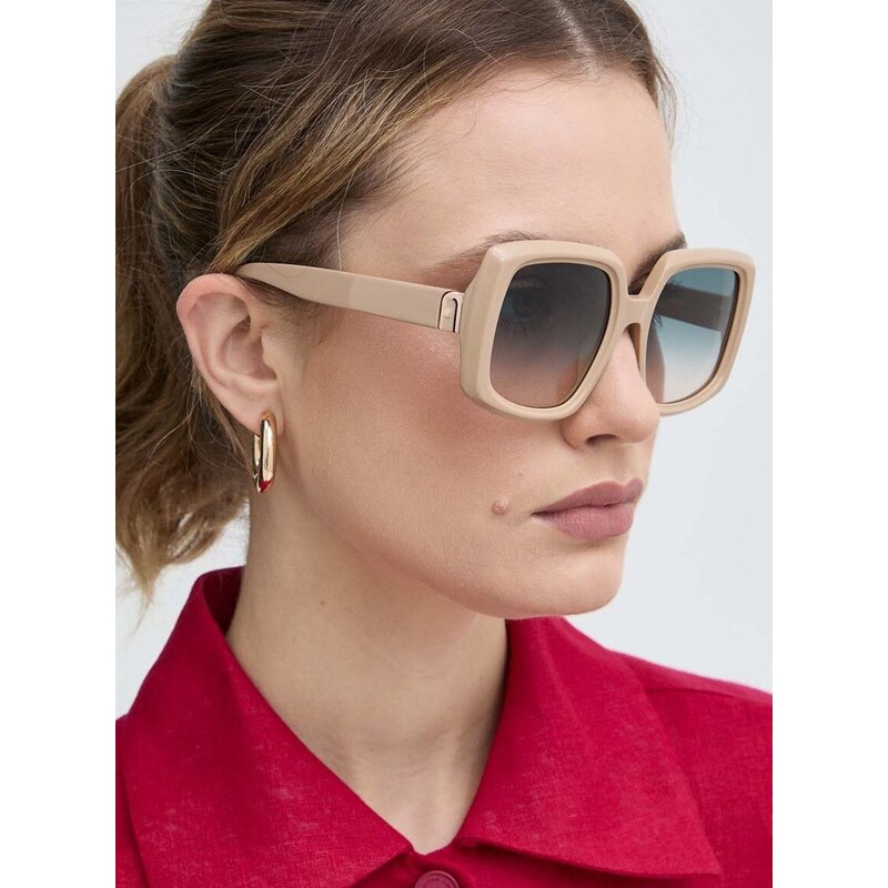 Sluneční brýle Furla dámské, béžová barva, SFU709_5406K6
