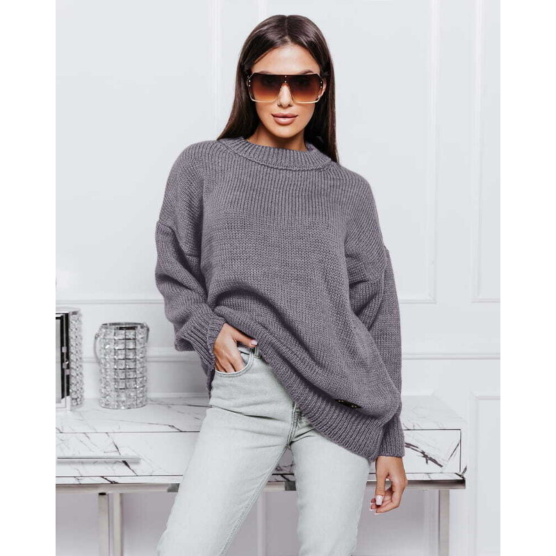 Fashionweek Dámský svetr oversize s příměsí vlny NB4861