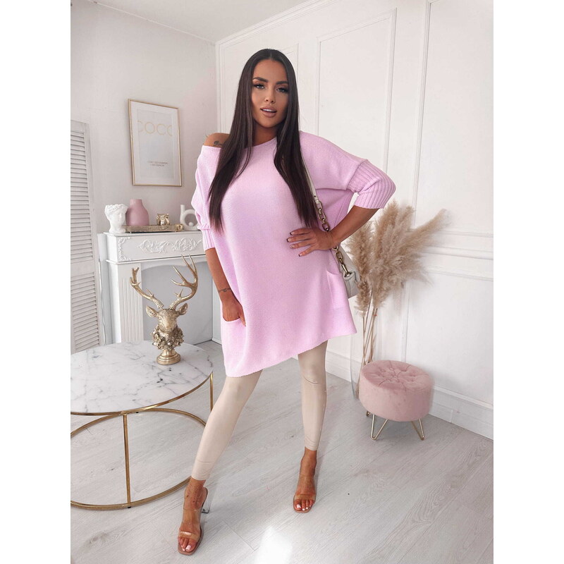 Fashionweek Luxusní svetr dámský oversize PRO MOLETKY NB7689
