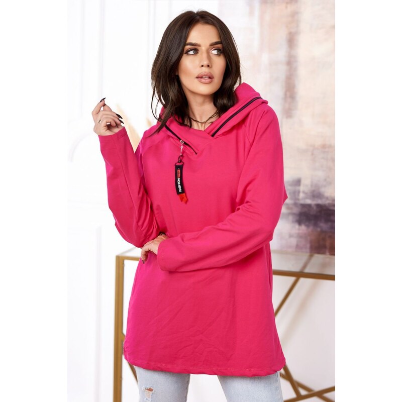 Fashionweek Bavlněná mikina oversize s kapuci K0160