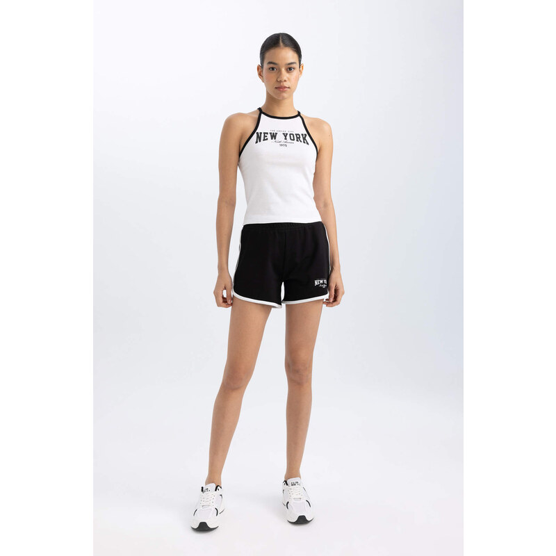 DEFACTO Crop Top Ribana Crew Neck Sleeveless Undershirt