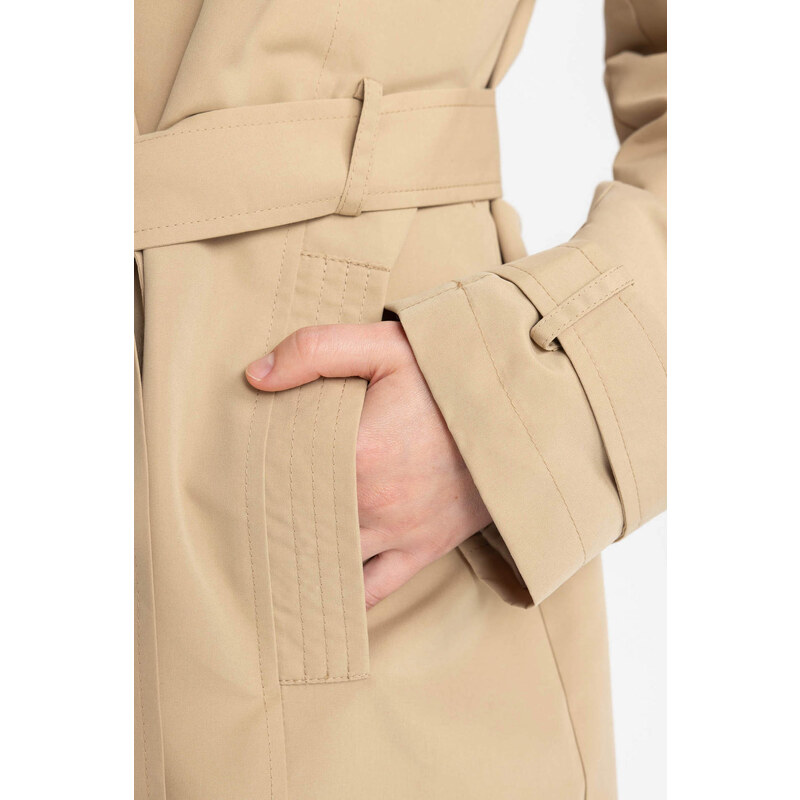 DEFACTO Waterproof Regular Fit Belted Trench Coat