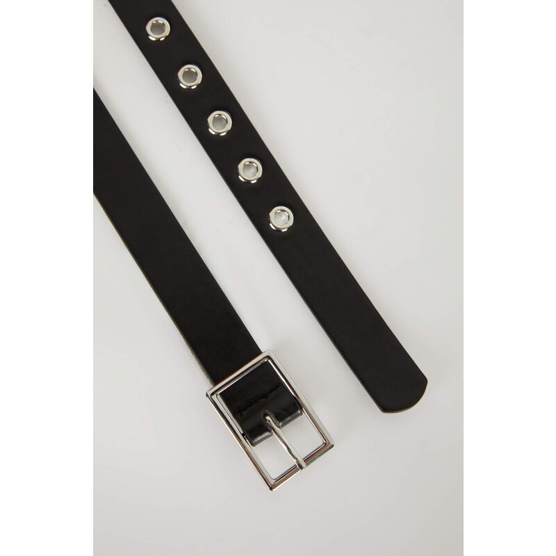 DEFACTO Woman Rectangle Clasp Faux Leather Jean Belt