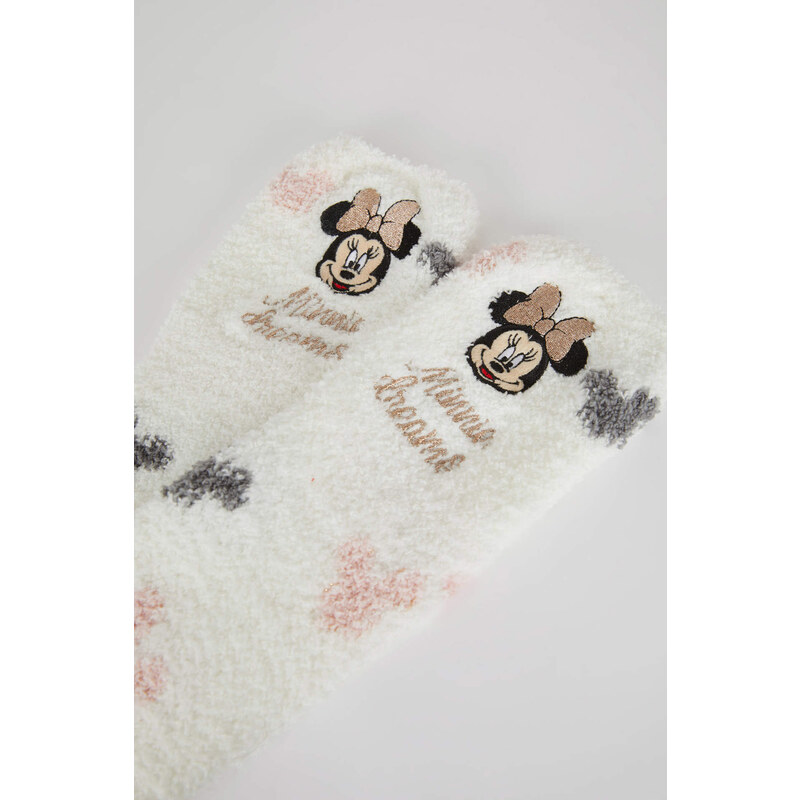 DEFACTO Girl Mickey & Minnie Licensed Terry Socks