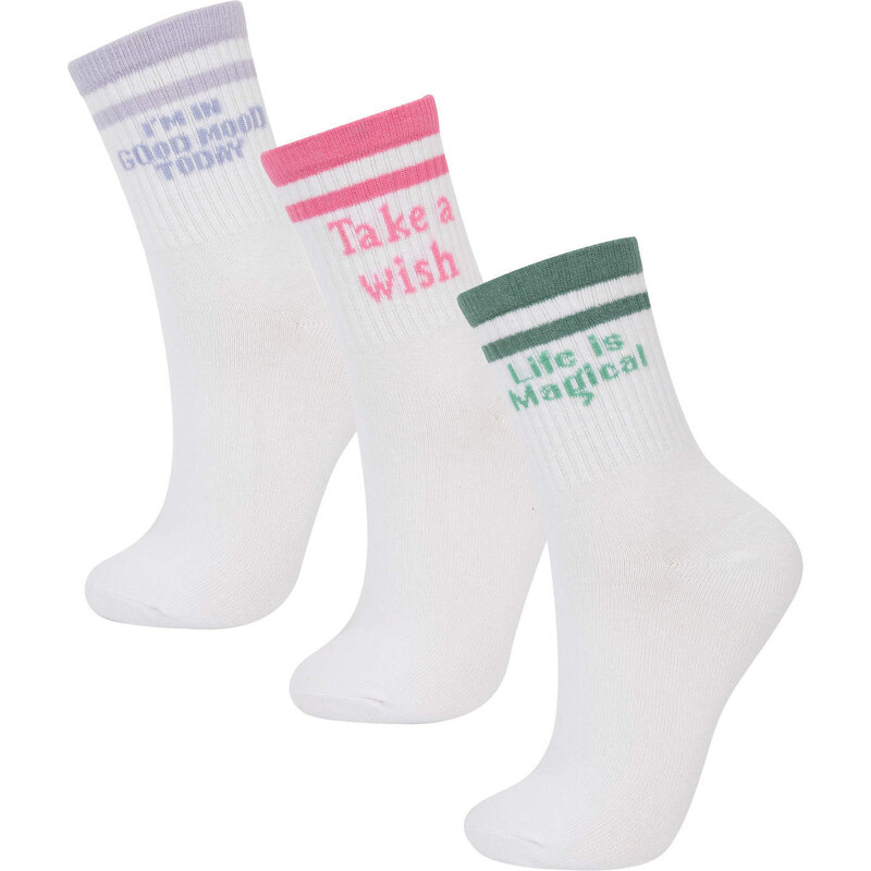 DEFACTO Girl 3 Piece Cotton Long Socks