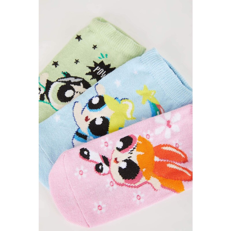 DEFACTO Girl PowerPuff Girls Licensed 3 piece Short Socks