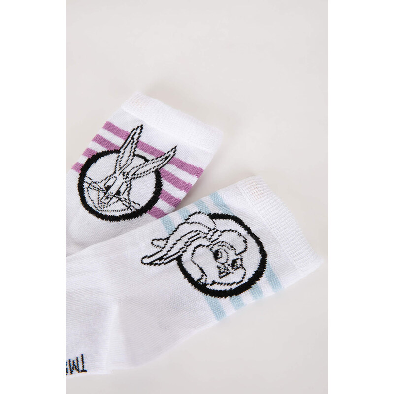 DEFACTO Girl Looney Tunes 2 Piece Cotton Long Socks