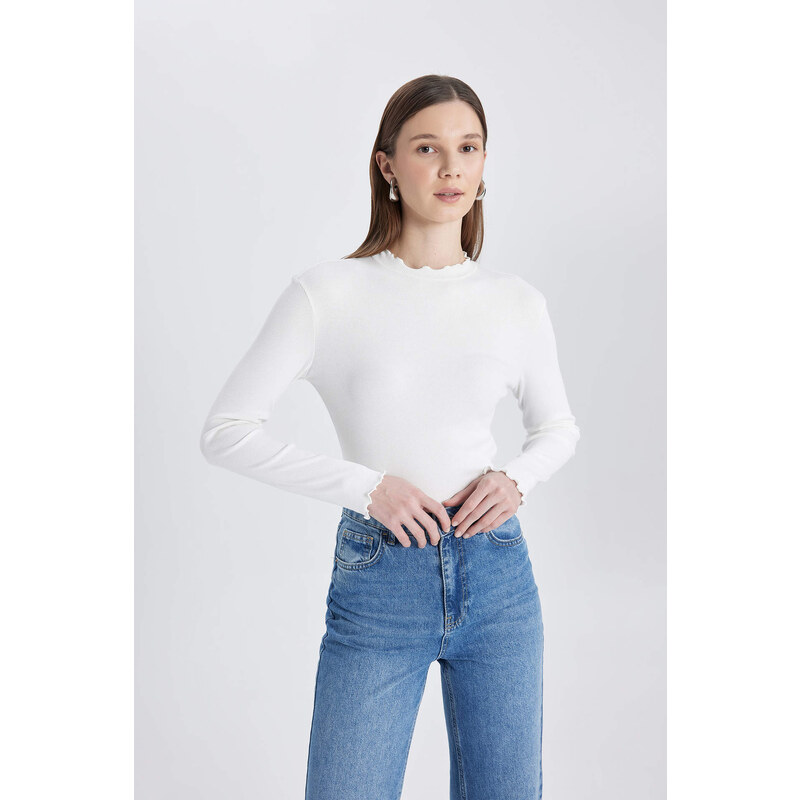 DEFACTO Half Turtleneck Long Sleeve T-Shirt Tunic