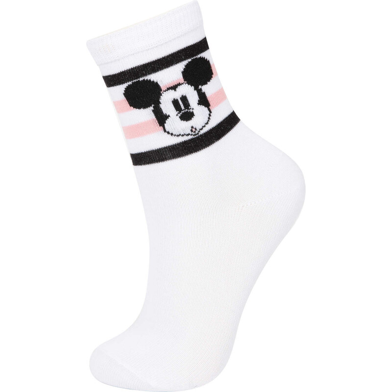 DEFACTO Girl Disney Mickey & Minnie 2 Piece Cotton Long Socks