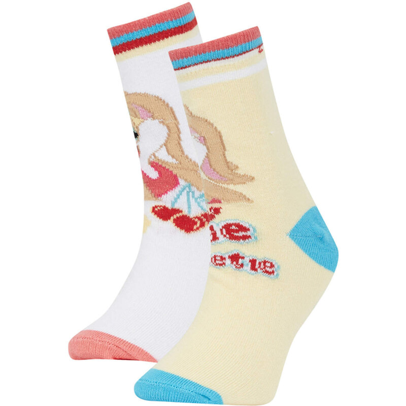DEFACTO Girls' Looney Tunes Licensed Cotton 2-piece Long Socks