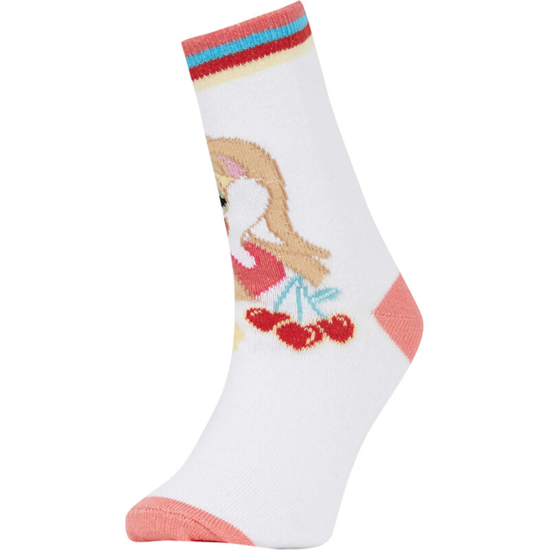 DEFACTO Girls' Looney Tunes Licensed Cotton 2-piece Long Socks