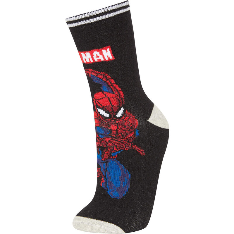 DEFACTO Boy Marvel Spiderman 2 Piece Cotton Long Socks