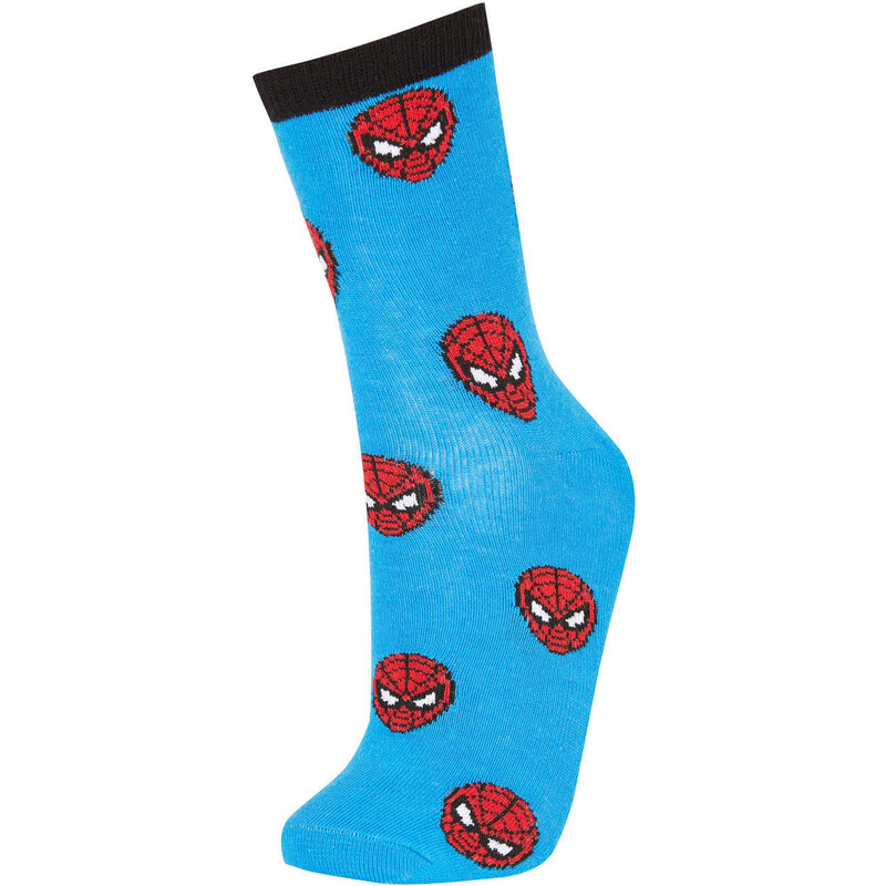 DEFACTO Boy Marvel Spiderman 2 Piece Cotton Long Socks