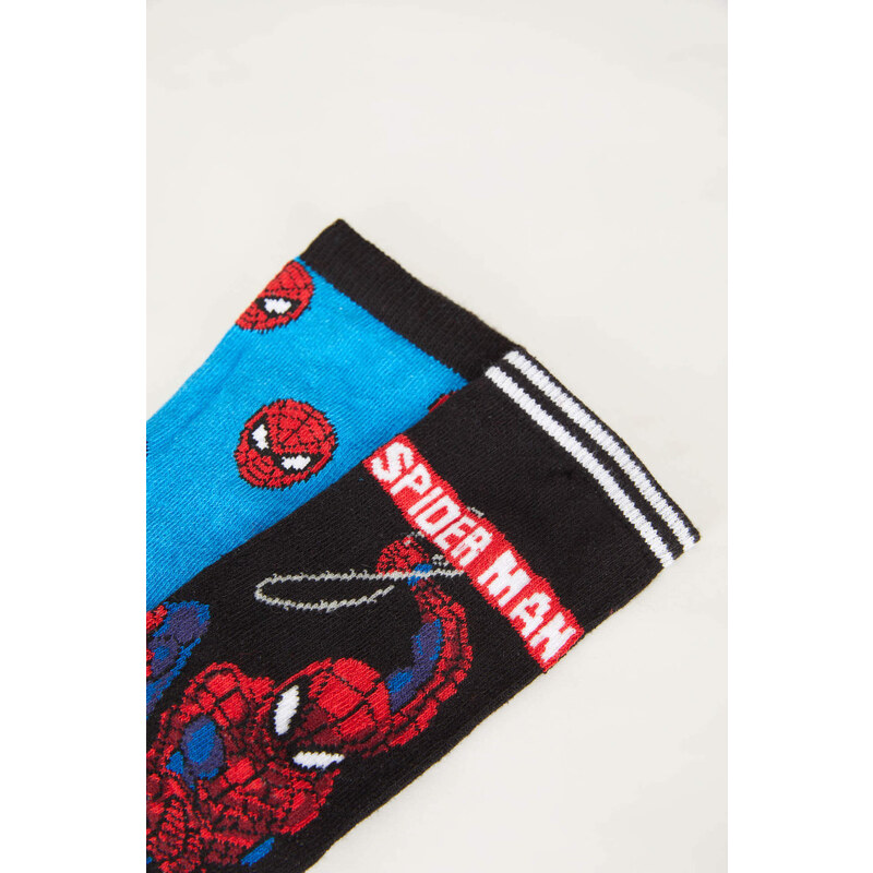 DEFACTO Boy Marvel Spiderman 2 Piece Cotton Long Socks