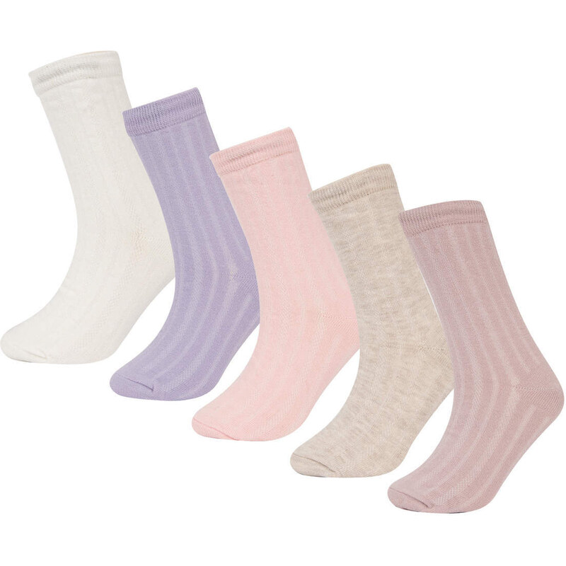 DEFACTO Girl 5 Piece Cotton Long Socks