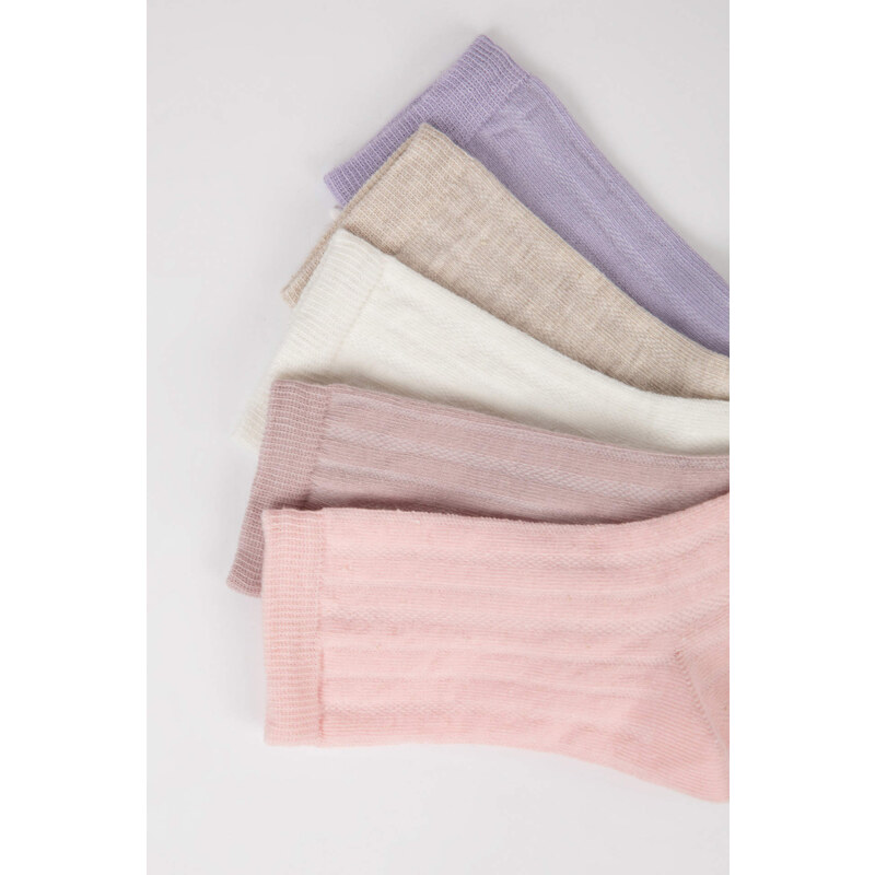 DEFACTO Girl 5 Piece Cotton Long Socks