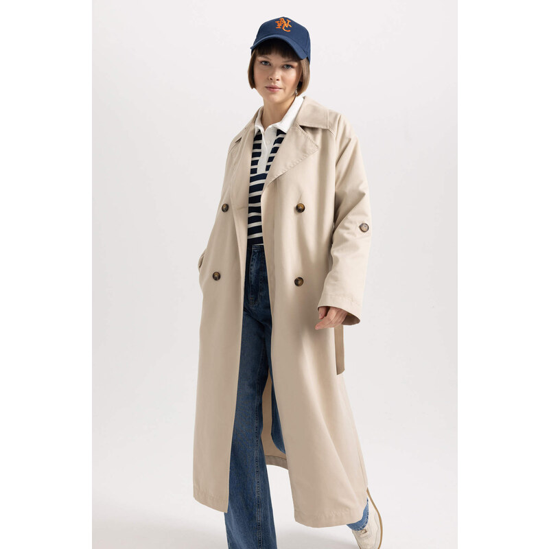 DEFACTO Waterproof Relax Fit Trench Coat