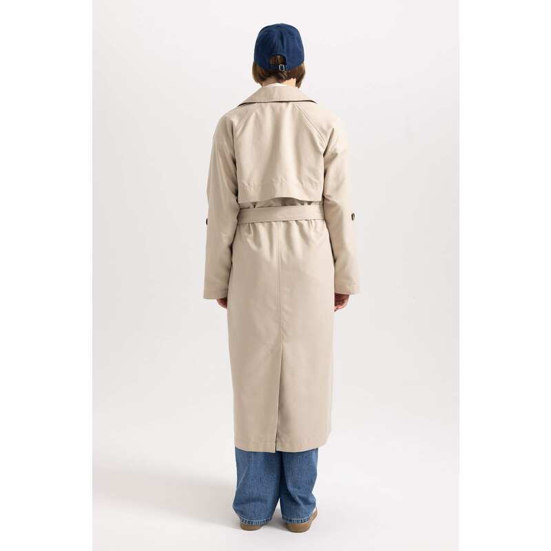 DEFACTO Waterproof Relax Fit Trench Coat