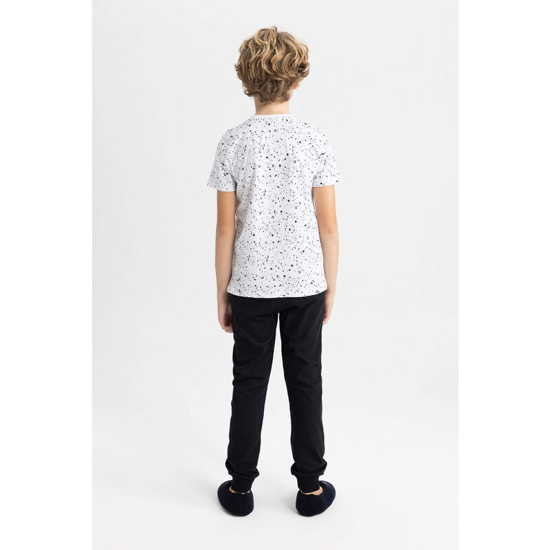 DEFACTO Boy Printed Short Sleeve 2 Piece Pajama Set