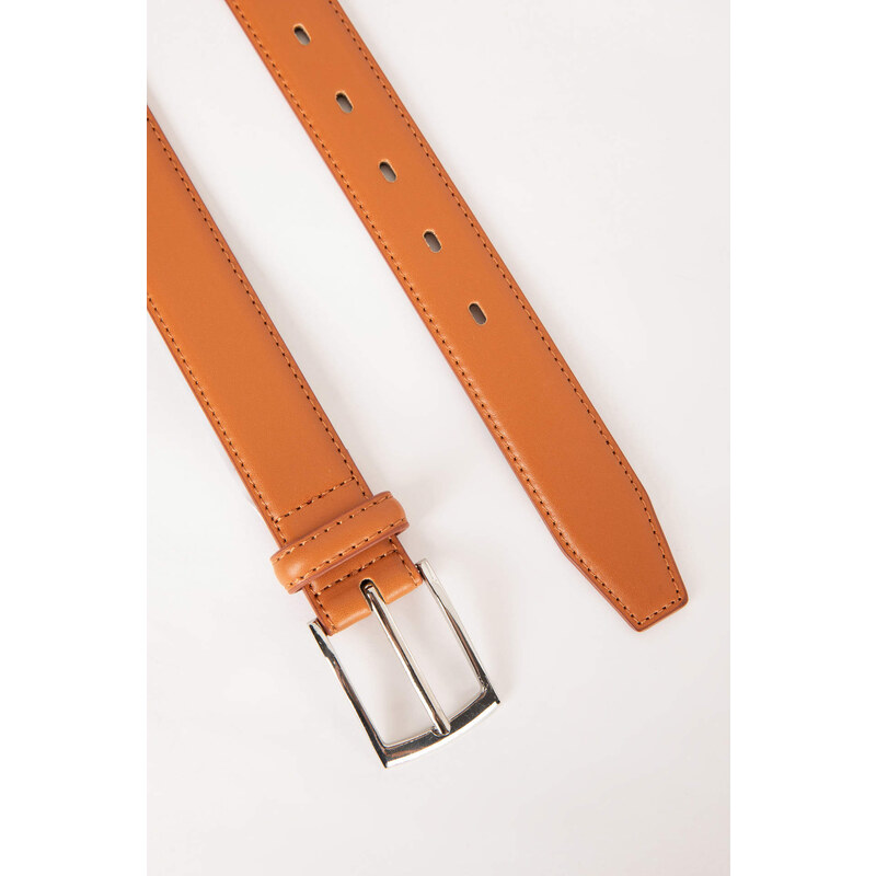 DEFACTO Man Rectangle Clasp Faux Leather Classic Belt