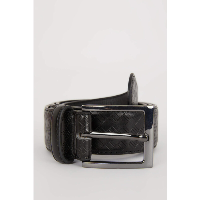 DEFACTO Man Rectangle Clasp Faux Leather Classic Belt