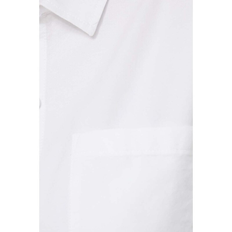 Bavlněná košile Vans bílá barva, relaxed, s klasickým límcem