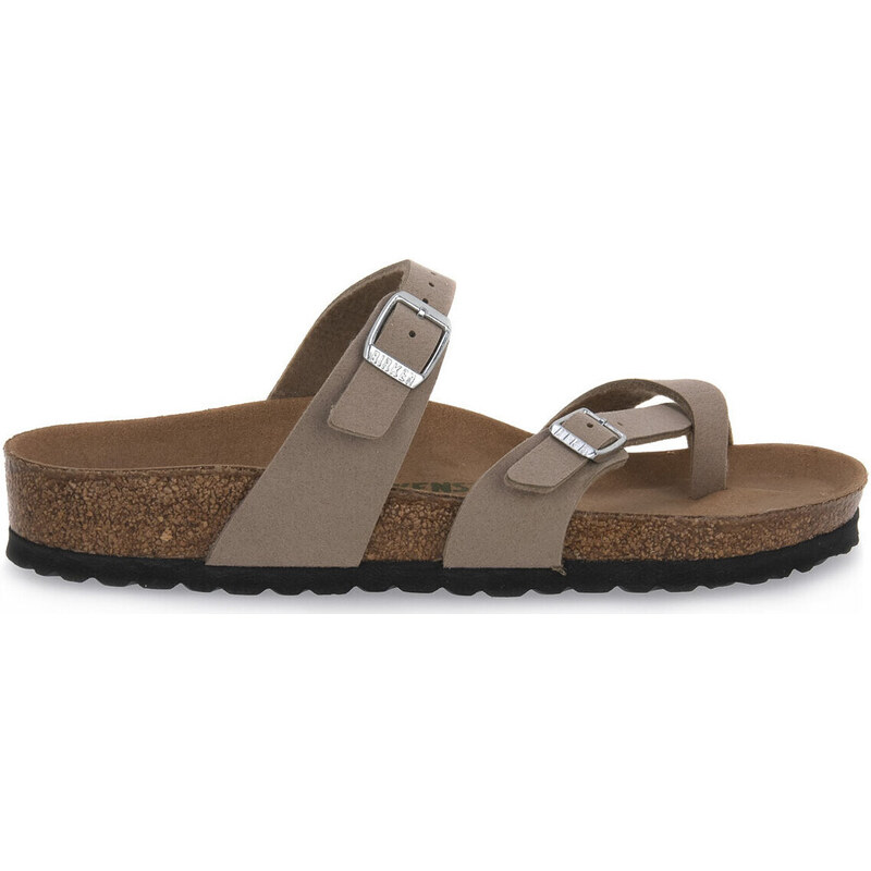 Birkenstock Dřeváky MAYARI GREY TAUPE CALZ N >