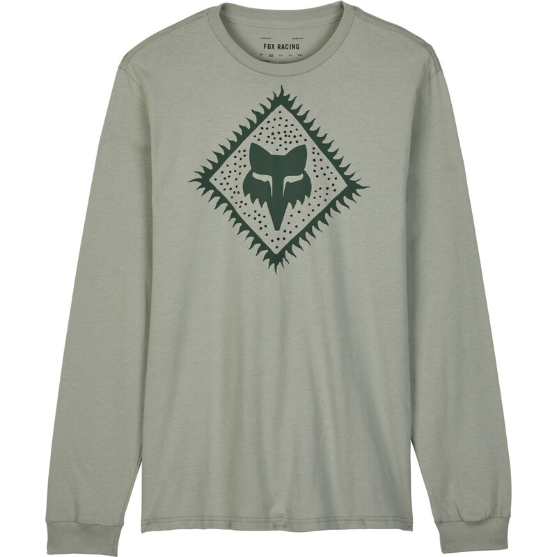 Pánské triko Fox Leo Prem Ls Tee - Grey Vintage