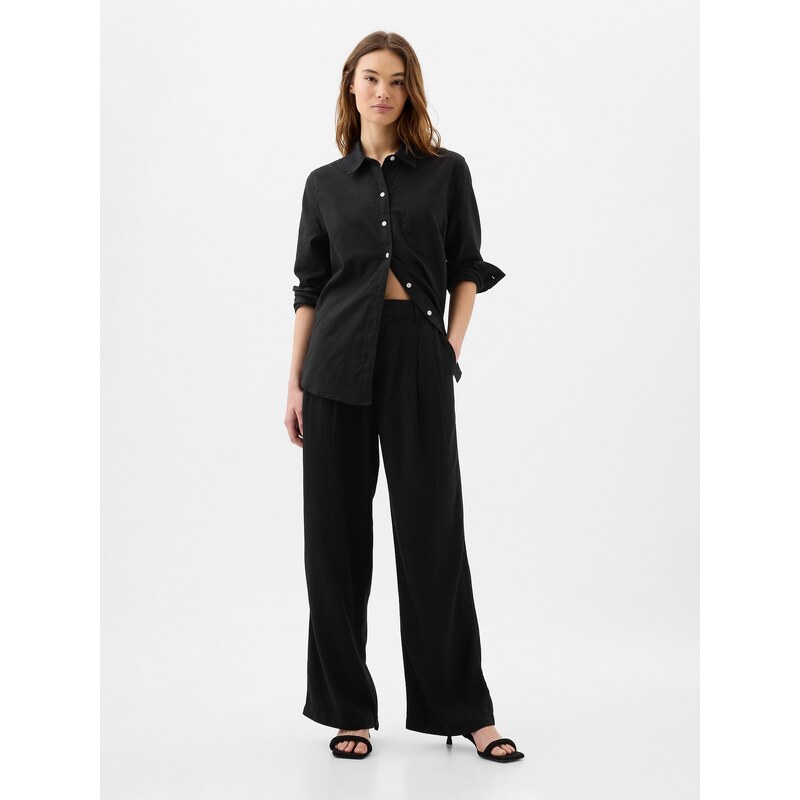 GAP Lněné kalhoty Wide-Leg - Dámské 107261893